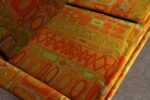 Scandinavian Folke Ohlsson Teak Settee in Jack Lenor Larsen "Caravan" Velvet - Image 43