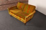 Scandinavian Folke Ohlsson Teak Settee in Jack Lenor Larsen "Caravan" Velvet - Image 10