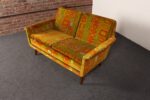 Scandinavian Folke Ohlsson Teak Settee in Jack Lenor Larsen "Caravan" Velvet - Image 10