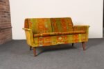 Scandinavian Folke Ohlsson Teak Settee in Jack Lenor Larsen "Caravan" Velvet - Image 7