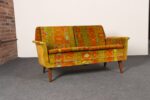 Scandinavian Folke Ohlsson Teak Settee in Jack Lenor Larsen "Caravan" Velvet - Image 7