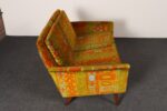 Scandinavian Folke Ohlsson Teak Settee in Jack Lenor Larsen "Caravan" Velvet - Image 13
