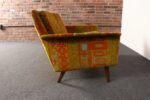 Scandinavian Folke Ohlsson Teak Settee in Jack Lenor Larsen "Caravan" Velvet - Image 16
