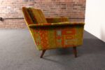 Scandinavian Folke Ohlsson Teak Settee in Jack Lenor Larsen "Caravan" Velvet - Image 16