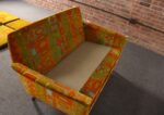 Scandinavian Folke Ohlsson Teak Settee in Jack Lenor Larsen "Caravan" Velvet - Image 17