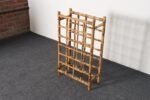Vintage Bamboo and Rattan 24 Bottle Tabletop of Floor Wine Rack / Stand - Image 2