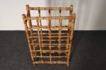 Vintage Bamboo and Rattan 24 Bottle Tabletop of Floor Wine Rack / Stand - Image 6