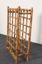 Vintage Bamboo and Rattan 24 Bottle Tabletop of Floor Wine Rack / Stand - Image 11