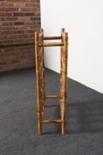 Vintage Bamboo and Rattan 24 Bottle Tabletop of Floor Wine Rack / Stand - Image 8