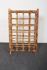 Vintage Bamboo and Rattan 24 Bottle Tabletop of Floor Wine Rack / Stand - Image 10