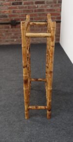 Vintage Bamboo and Rattan 24 Bottle Tabletop of Floor Wine Rack / Stand - Image 7