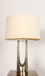 Mid-Century American Modern Chrome Hairpin / Wishbone Table Lamp by Laurel - Image 2