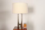 Mid-Century American Modern Chrome Hairpin / Wishbone Table Lamp by Laurel - Image 6