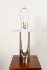 Mid-Century American Modern Chrome Hairpin / Wishbone Table Lamp by Laurel - Image 9