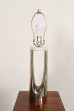 Mid-Century American Modern Chrome Hairpin / Wishbone Table Lamp by Laurel - Image 11