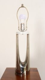 Mid-Century American Modern Chrome Hairpin / Wishbone Table Lamp by Laurel - Image 13