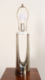 Mid-Century American Modern Chrome Hairpin / Wishbone Table Lamp by Laurel - Image 13