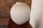 Vintage White Stippled Ceramic Orb Table Lamp by Lee Rosen for Design Technics - Image 10