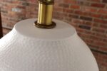 Vintage White Stippled Ceramic Orb Table Lamp by Lee Rosen for Design Technics - Image 18