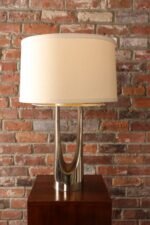 Mid-Century American Modern Chrome Hairpin / Wishbone Table Lamp by Laurel - Image 4