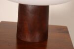 Vintage Mushroom Table Lamp with Frosted Glass Shade and Walnut Base by Laurel - Image 8