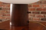 Vintage Mushroom Table Lamp with Frosted Glass Shade and Walnut Base by Laurel - Image 10