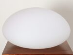 Vintage Mushroom Table Lamp with Frosted Glass Shade and Walnut Base by Laurel - Image 11