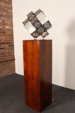 Vintage Italian Modernist "Stilkronen" Chrome Table Lamp by Oscar Torlasco - Image 2