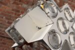 Vintage Italian Modernist "Stilkronen" Chrome Table Lamp by Oscar Torlasco - Image 34