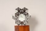 Vintage Italian Modernist "Stilkronen" Chrome Table Lamp by Oscar Torlasco - Image 4