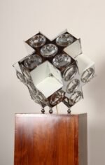 Vintage Italian Modernist "Stilkronen" Chrome Table Lamp by Oscar Torlasco - Image 7