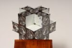 Vintage Italian Modernist "Stilkronen" Chrome Table Lamp by Oscar Torlasco - Image 3