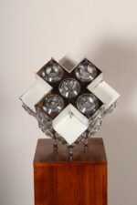 Vintage Italian Modernist "Stilkronen" Chrome Table Lamp by Oscar Torlasco - Image 14