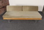 Vintage Sage Mohair Daybed with Hairpin Legs by George Nelson for Herman Miller - Image 3