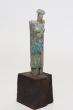Vintage Etruscan Style Mounted Terracotta Female Idol / Deity Effigy Sculpture - Image 3