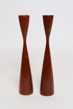 Pair of Danish Modern Sculptural Organic Form Candlesticks by Digsmed - Image 5