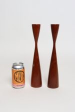 Pair of Danish Modern Sculptural Organic Form Candlesticks by Digsmed - Image 8