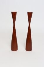 Pair of Danish Modern Sculptural Organic Form Candlesticks by Digsmed - Image 3