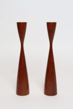 Pair of Danish Modern Sculptural Organic Form Candlesticks by Digsmed - Image 4