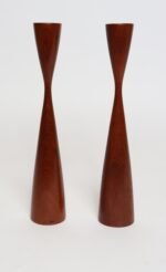 Pair of Danish Modern Sculptural Organic Form Candlesticks by Digsmed - Image 2