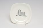 Vintage Porcelain Square "Lhasa Apso" Plate by Al Hirschfeld for Paden City Pottery - Image 2