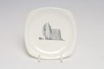 Vintage Porcelain Square "Lhasa Apso" Plate by Al Hirschfeld for Paden City Pottery - Image 2