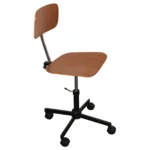 Danish Modern Kevi Swiveling Task Chair in Teak by Jorgen Rasmussen for Rabami