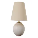 Vintage White Stippled Ceramic Orb Table Lamp by Lee Rosen for Design Technics