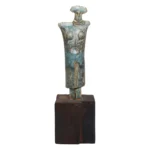 Vintage Etruscan Style Mounted Terracotta Female Idol / Deity Effigy Sculpture