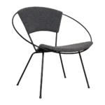 Mid-Century Iron and Bouclé Circle Chair by Joseph Cicchelli for Reilly-Wolff