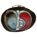 Italian Modern Enamel on Copper "Apple" Dish by Rame d'Arte Lavorazione Laurana