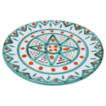 Vintage French Vallauris Ceramic Plate with Geometric Pattern by Antoine Fazio