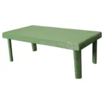 Vintage Mint Green Jute Wrapped Wooden Coffee / Cocktail Table