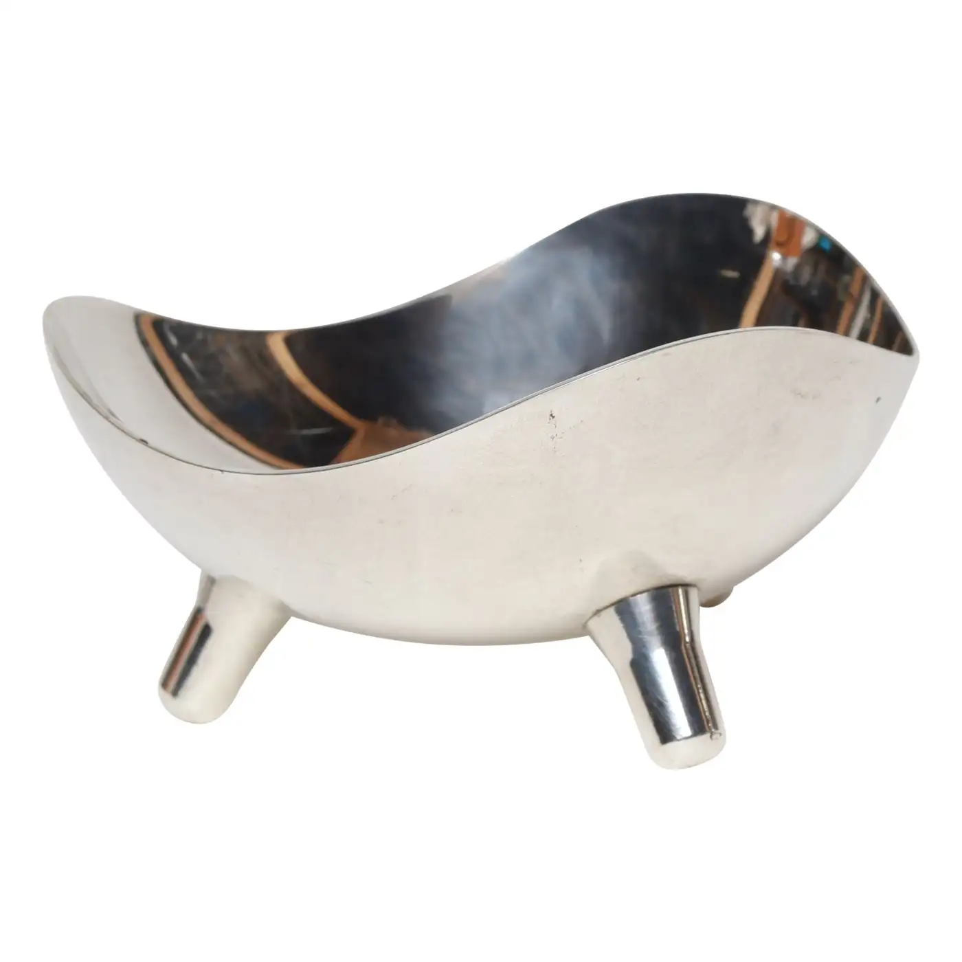 1 Diminutive Danish Modern Silver Plated Trinket Dish / Vide Poche by Hans Jensen - Image 1